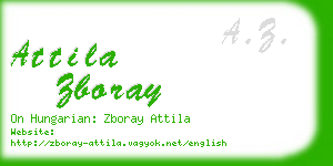 attila zboray business card